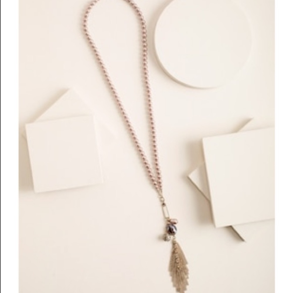 Cappuccino Pearl Convertible Charm Necklace